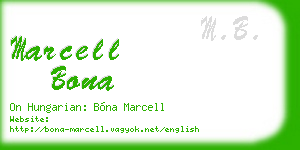 marcell bona business card